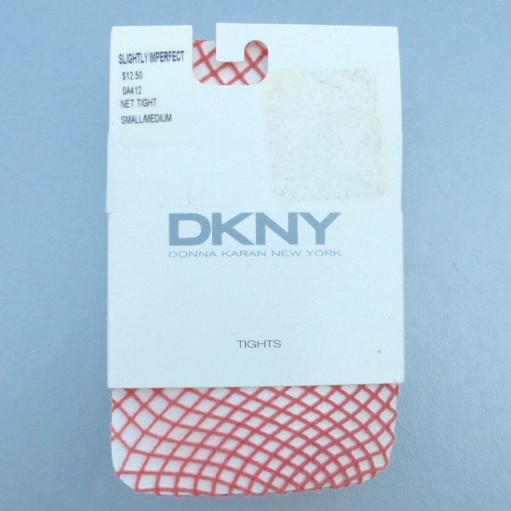 Peach Fishnet Pantyhose DKNY Slightly Imperfect* - Picture 4 of 8